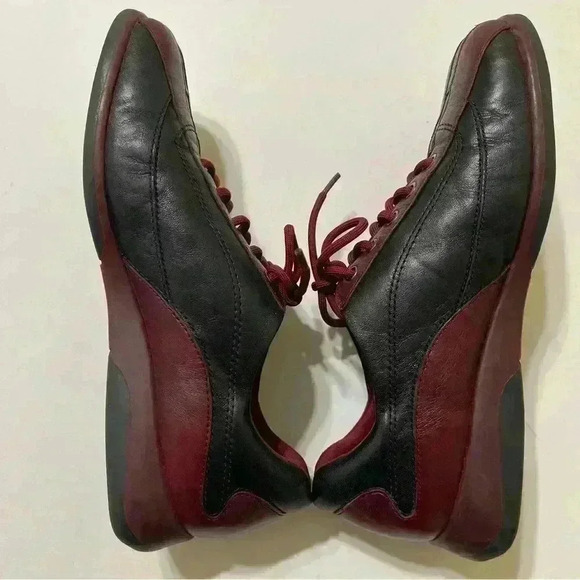 Naturalizer Womens Maroon Black Leather Natural Sport Sneakers Shoes Size 9.5 - Picture 3 of 10